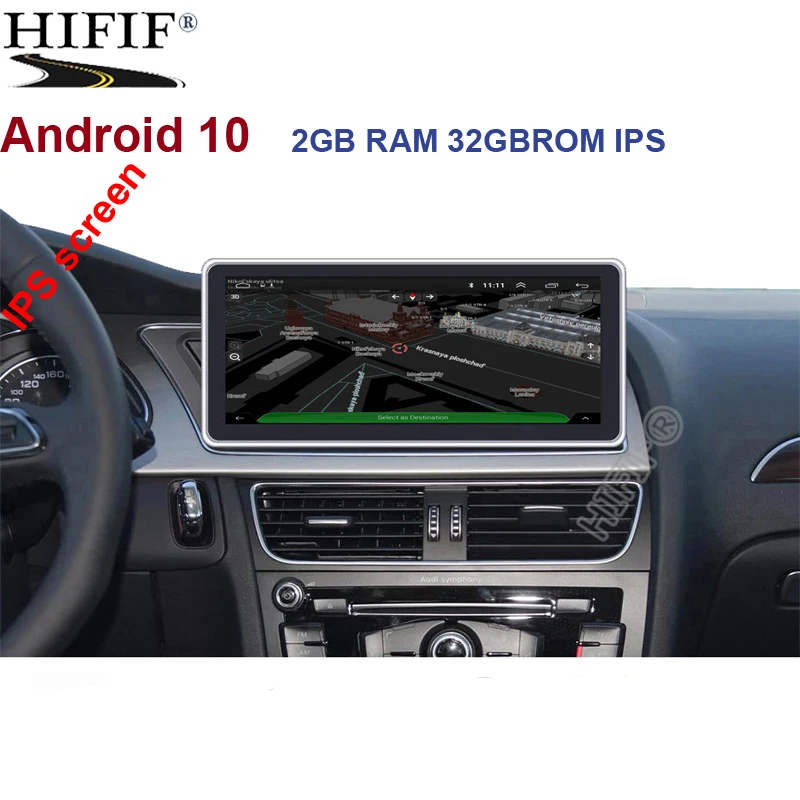 Автомобильная стереосистема 10 25 дюйма 4 ядра Android для Audi A4 B8 A5 2009 2016 Wi Fi 4G 2 + 32 ГБ ОЗУ
