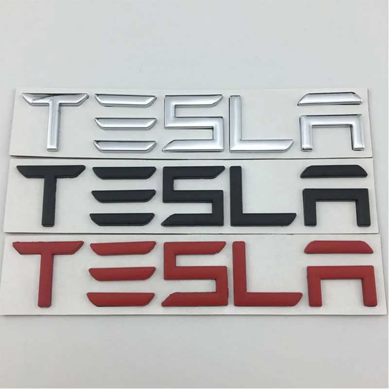 3d-наклейка для логотипа Tesla Model X Модель 3 родстер автомобиль передняя и задняя