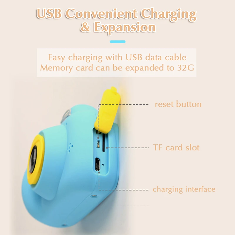 Детские блестящие Камера-игрушки для детей мини цифровой Камера s 2600W Пиксели 2