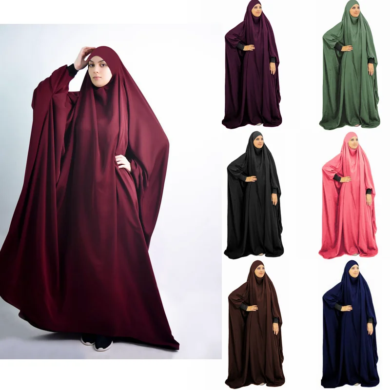 

Eid Hooded Muslim Prayer Garment Women Hijab Dress Arab Long Khimar Full Cover Ramadan Gown Abayas Islamic Clothes Niqab