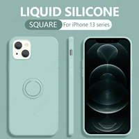 original hand ring stand liquid silicone case for iphone 13 pro max 12 pro 11 xs max xr x 8 7 plus se 2020 shockproof back cover