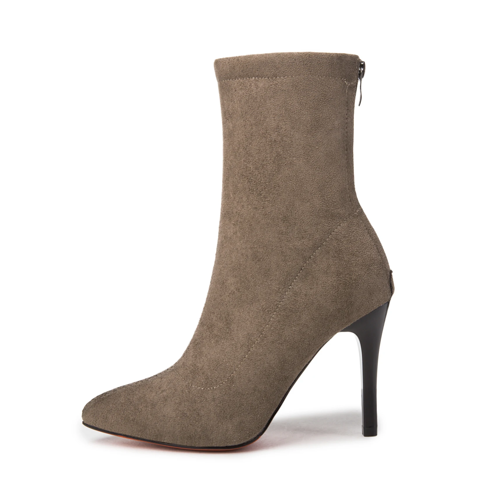 Новые женские ботинки-носки с острым носком эластичные высокие ботильоны на