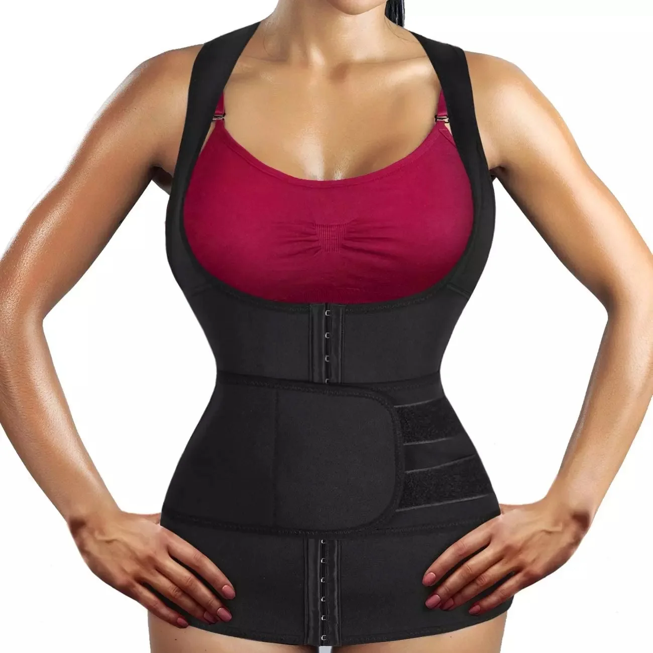 

Women Neoprene Waist Trainer Corset Sweat Sauna Vest Weight Loss with Hooks Band Waist Reducer Slimming Girdle Fat Burner Belt