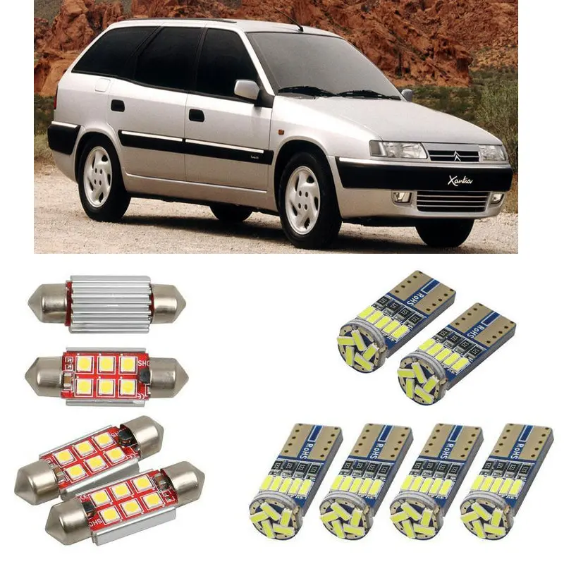 

Внутренний светодиодный автомобильный светильник s для citroen xantia estate x1 x2 хэтчбек купольные лампы для автомобилей номерной знак светильник 8 ш...