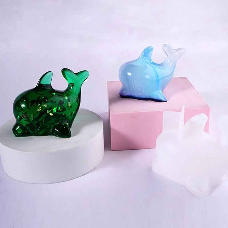 

DIY Dolphin Mold Desktop Ornaments Casting Silicone Mould Art Crafts Jewelry Decoration Making Tool Crystal Epoxy Resin Mold