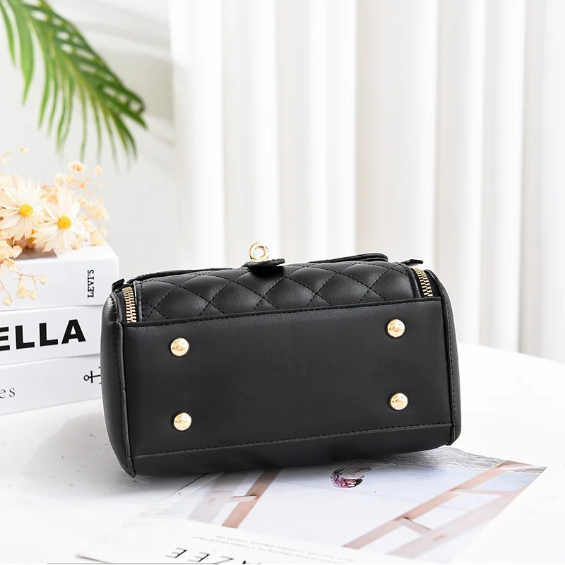 

Embroidery thread small PU leather messenger bag ladies 2021 trendy handbag ladies brand trendy one-shoulder handbag bags