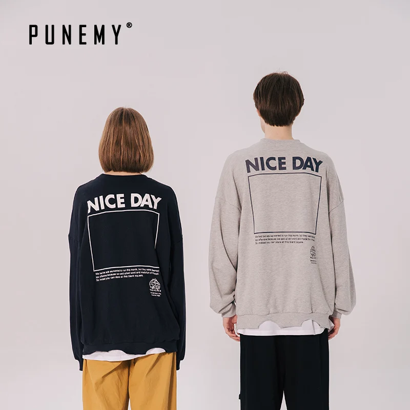 Толстовка мужская с круглым вырезом винтажная уличная одежда в стиле хип-хоп