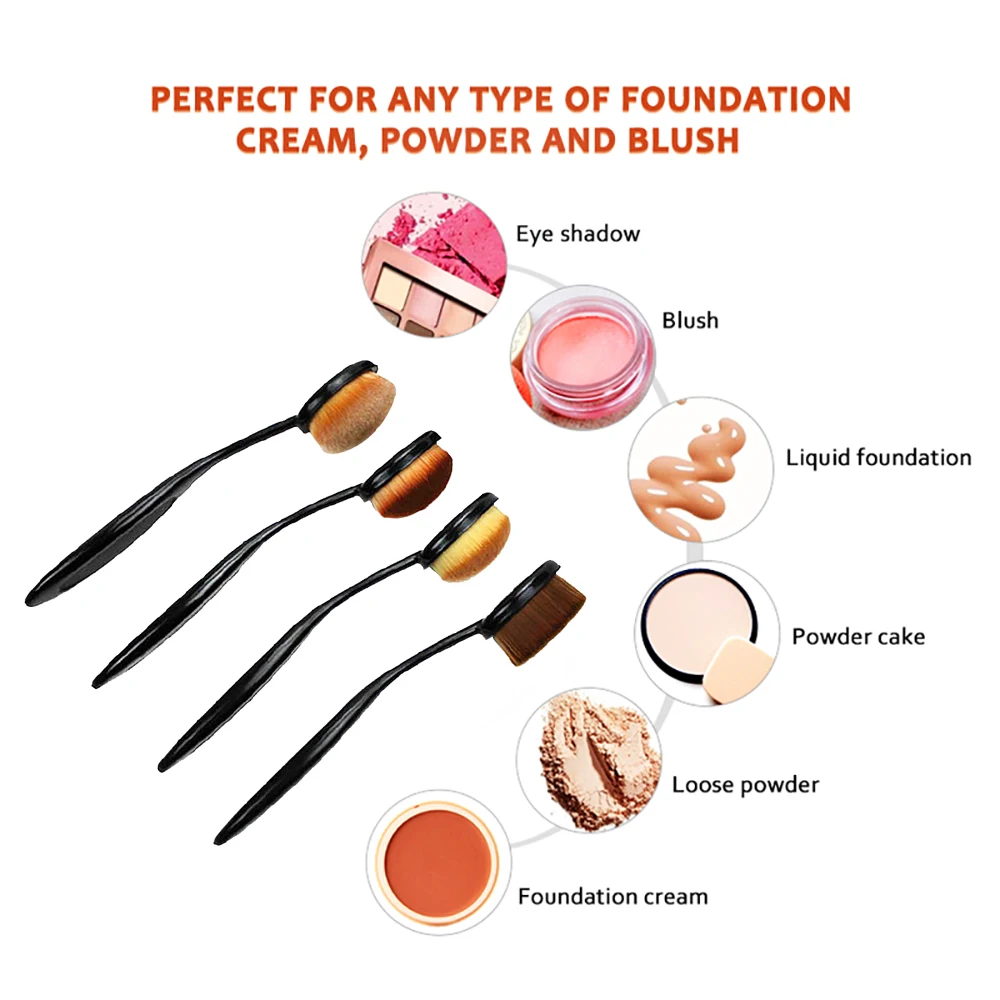 

Multifunction Soft Makeup Brushes Foundation Powder Blush Eyebrow Eyeshadow Blending Make Up Brush Oval Cosmetic Make Up Tool