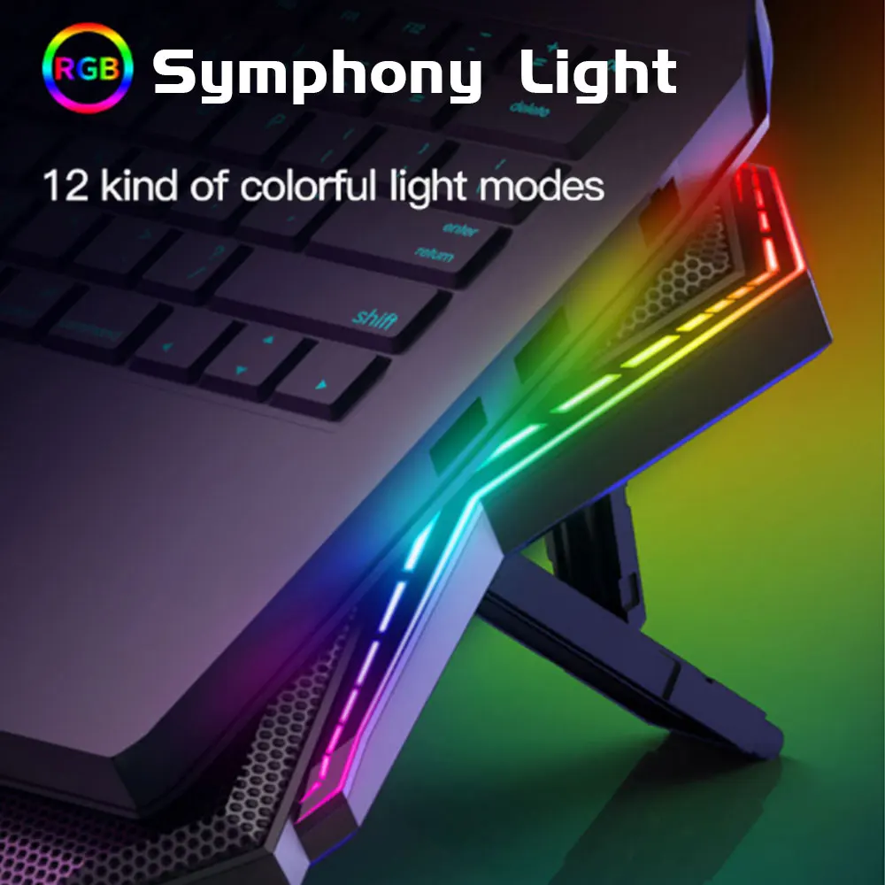 TISHRIC Bingmo 6 RGB Notebook Radiator Laptop Cooler Cooling Stand/Bracket/Holder Stand Base | Компьютеры и офис
