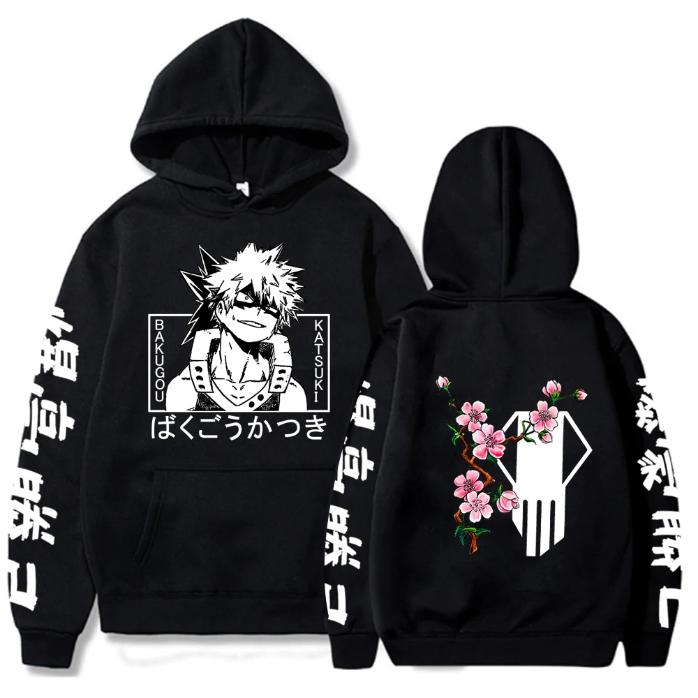 

Bakugou Katsuki Anime Hoodie Pullovers Tops Fashion Unisex Long Sleeves Winter