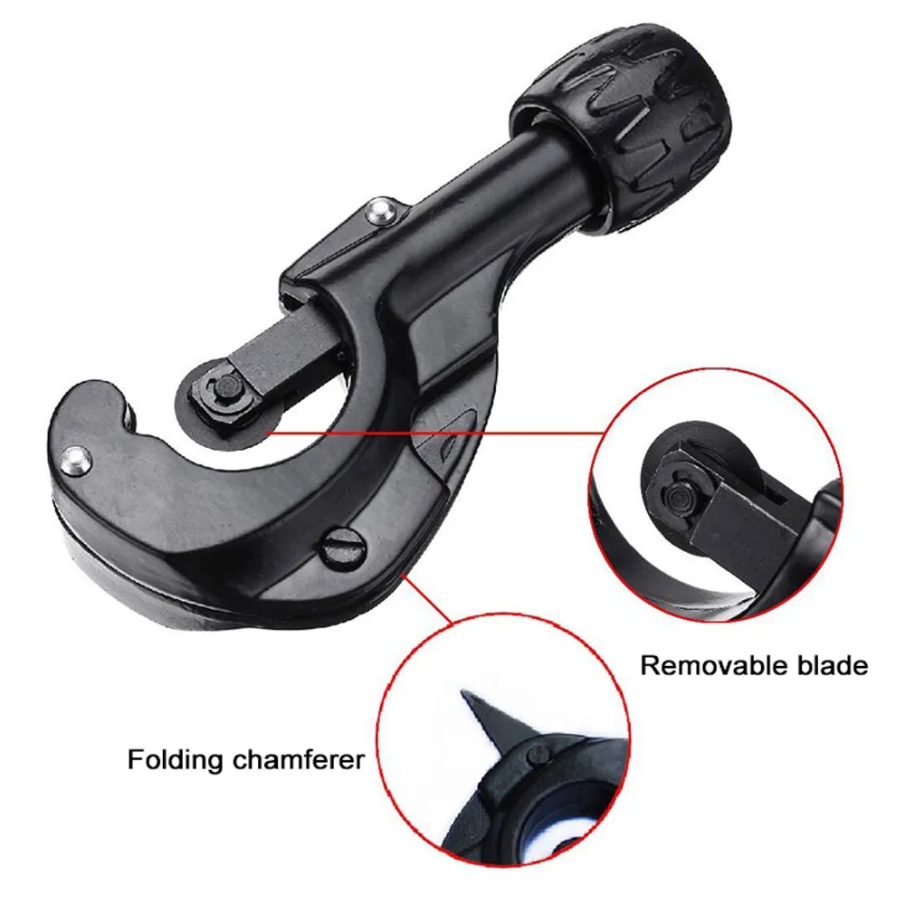 

3-35mm Black Tube Cutter Pipes Cutter Stainless Steel Aluminum Tubes Cutting Hand Tool for Construction Home DIY Use