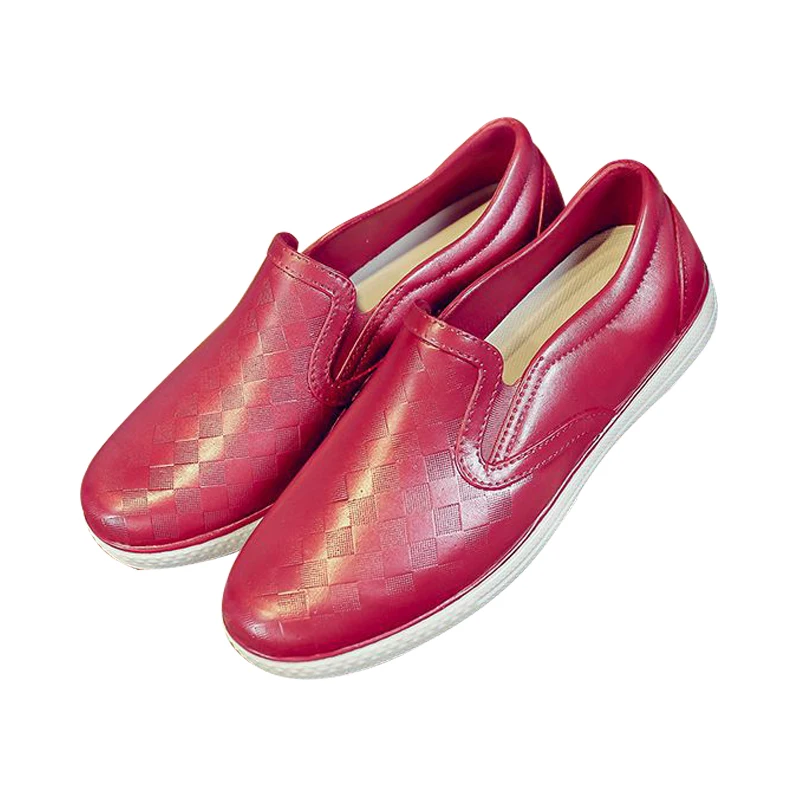 Женская модная водонепроницаемая обувь на плоской подошве с квадратным узором