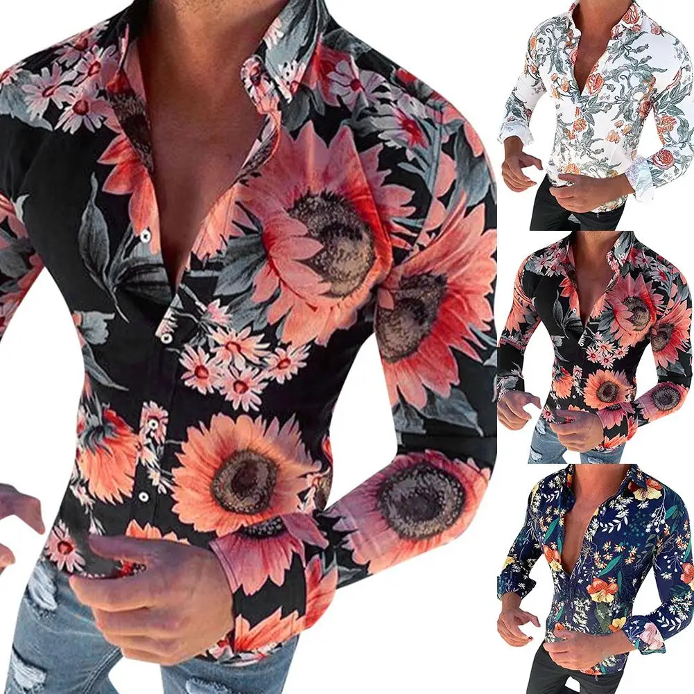 

Рубашка мужская хлопковая, с длинным рукавом, на пуговицах, 3XL