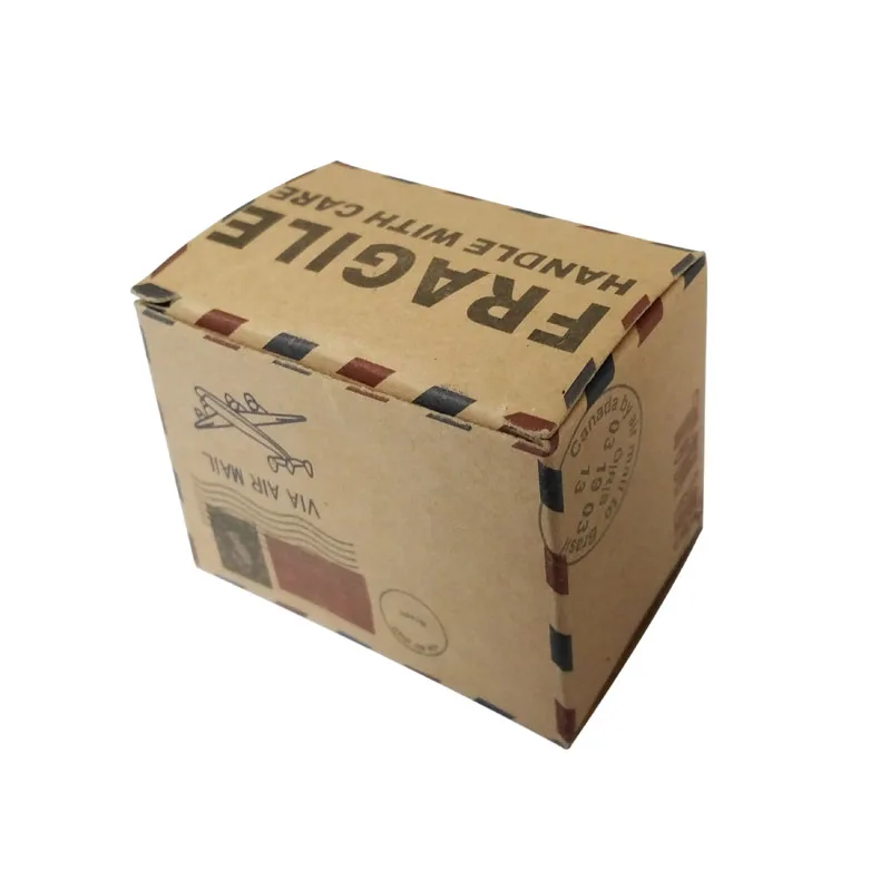 10 шт./лот винтажная крафт-почта бумажные коробки для конфет Подарочная сумка