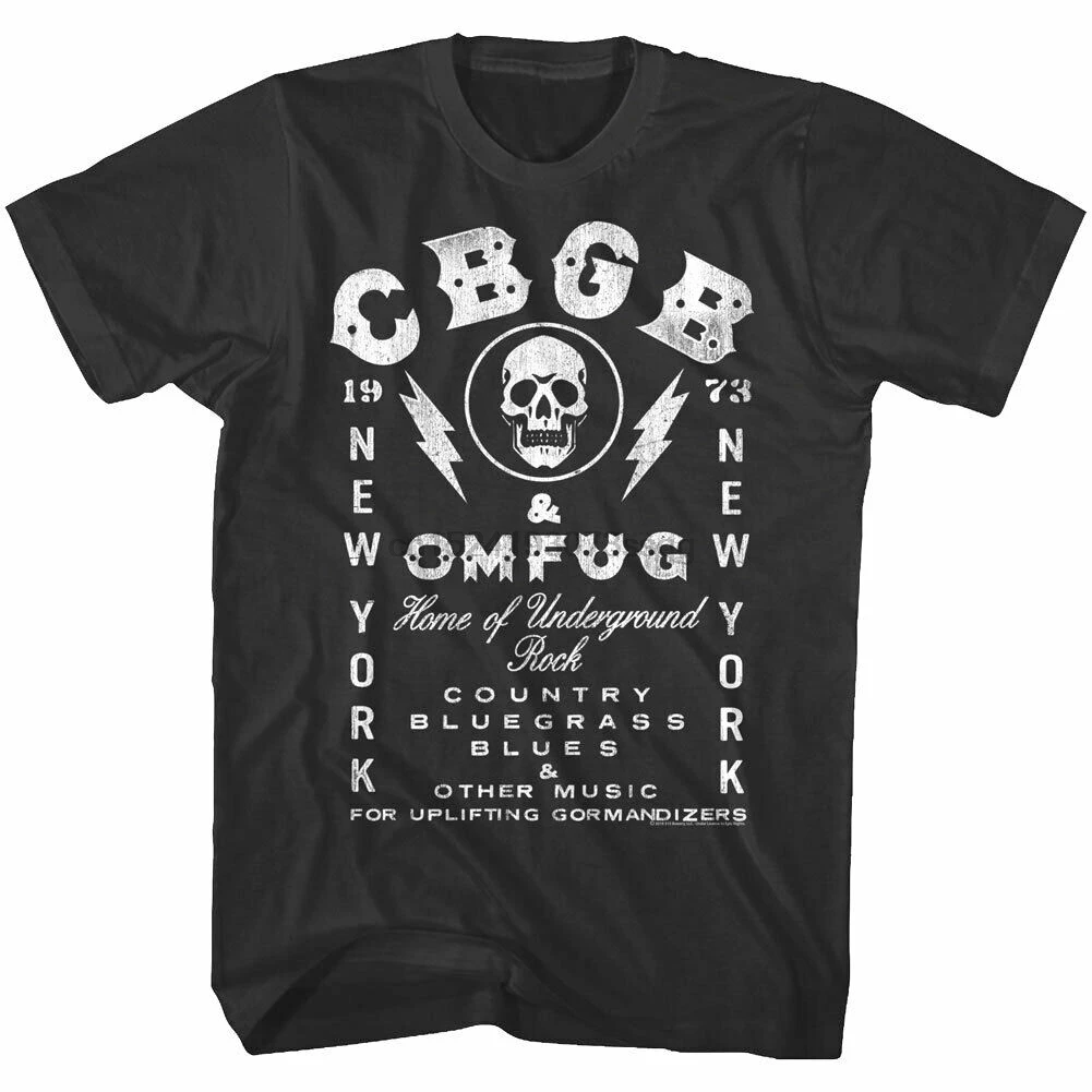 

OFFICIAL CBGB OMFUG NYC 1973 Home of Underground Rock Mens T Shirt