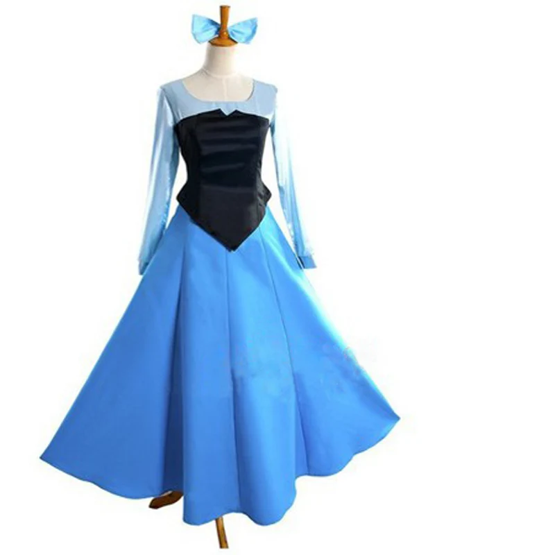 Вечерние ское платье для косплея Ариэль голубое маленькой Русалочки вечеринки
