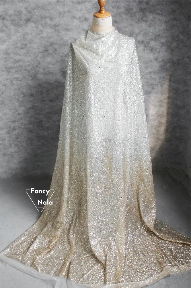 Градиентная золотистая Серебристая ткань позолоченная Пылезащитная Марля