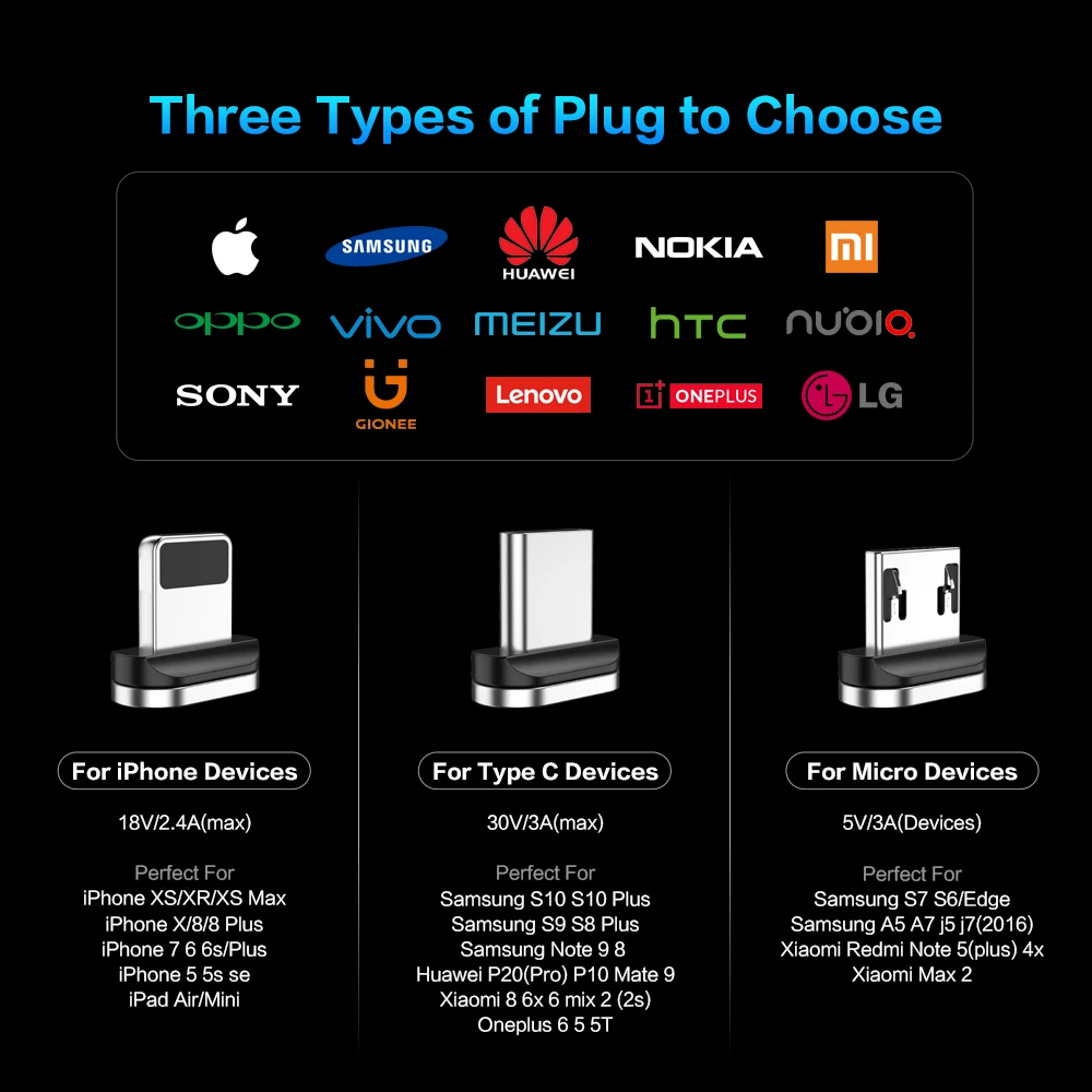 FLOVEME 3A Магнитный кабель магнитная зарядка Micro usb type C Быстрый зарядный кабель телефон Micro usb type-C магнитное