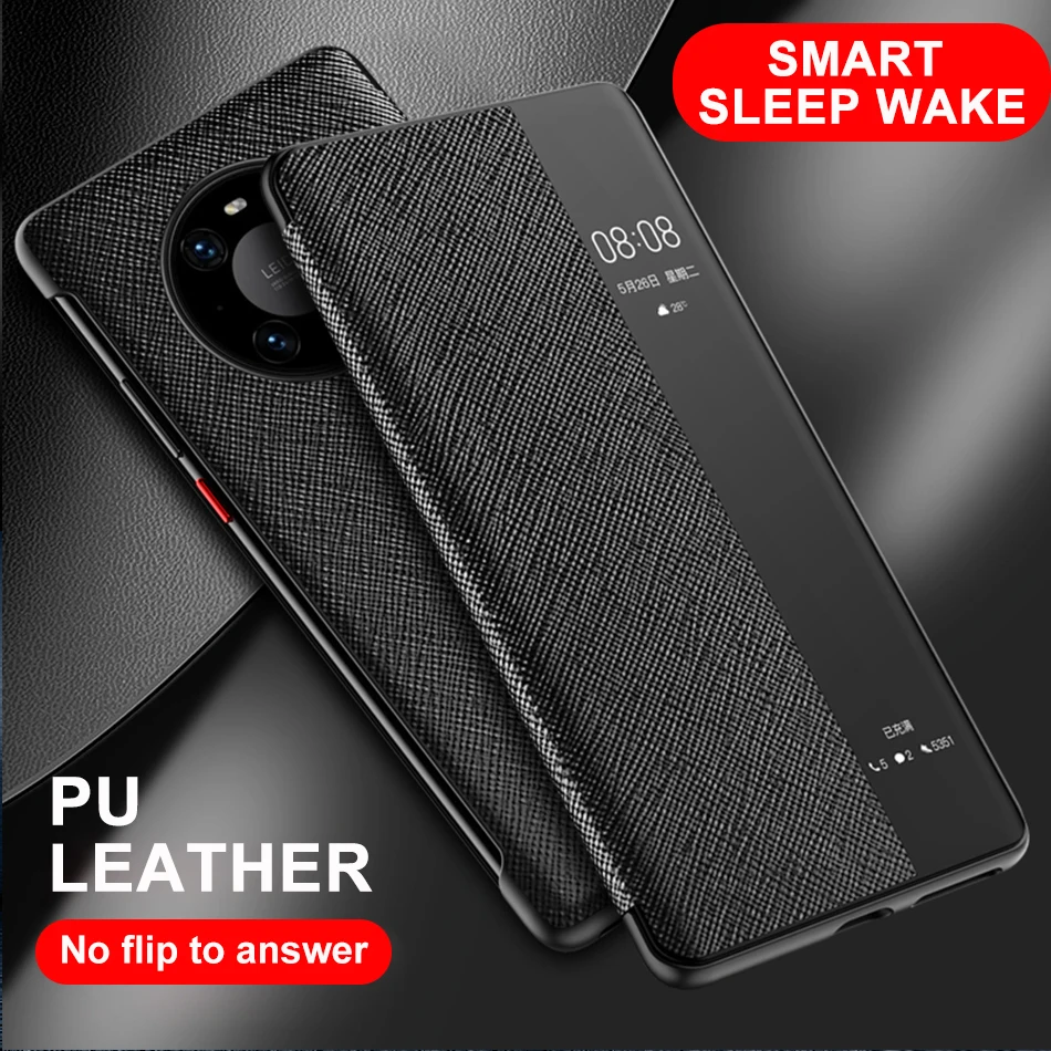

Чехол-книжка для Huawei Mate 40 Pro Plus, кожаный чехол с Умной текстурой, с крестом, для Huawei Mate 40, защитный чехол