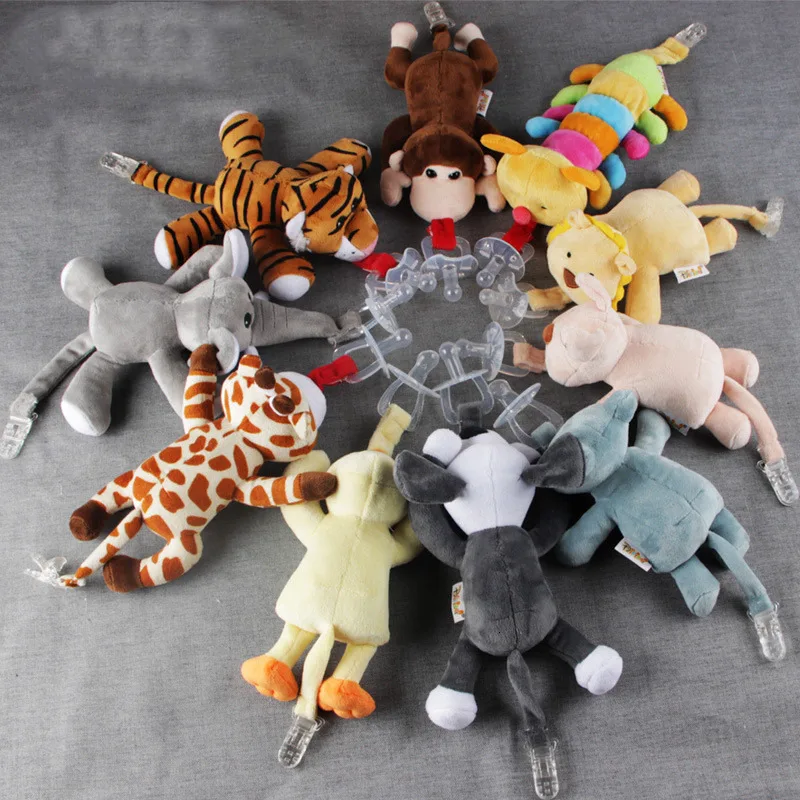 Держатель для детской соски висящий съемный плюшевый животное единорог кролик