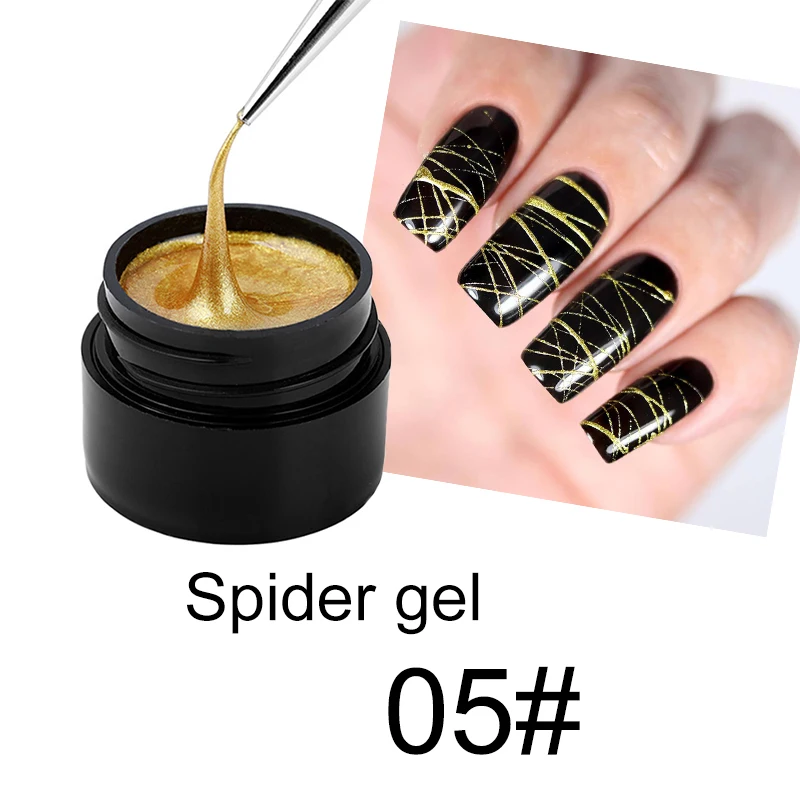 

8ml Spider UV Gel Polish Elastic Nail Wire Drawing Gel Purple Yellow White Mixed Colors Soak Off Nail Art Gel Varnish Spider Gel
