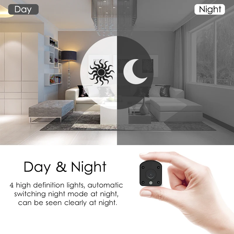 Kervay 1080P HD wifi мини-камера приложение дистанционное управление Обнаружение движения HD ночное видение TF карта Запись wifi домашняя камера безопасности