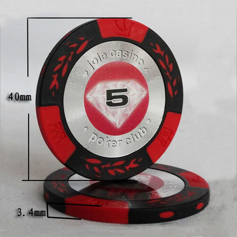 10pcs/Lot Poker Chips Texas Holdɾm Game Token Wheat Style Blackjack Coin |