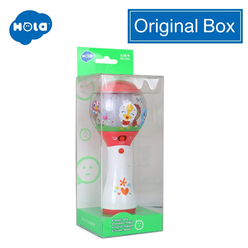 HOLA TOYS 3125 Детские музыкальные погремушки колокольчики для младенцев игрушки для детей Подарки - Цвет: ORIGINAL BOX