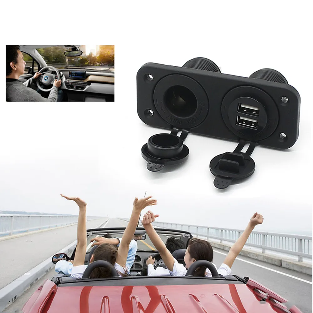 Зарядное устройство и розетка с двумя USB-портами 12 В | Автомобили мотоциклы