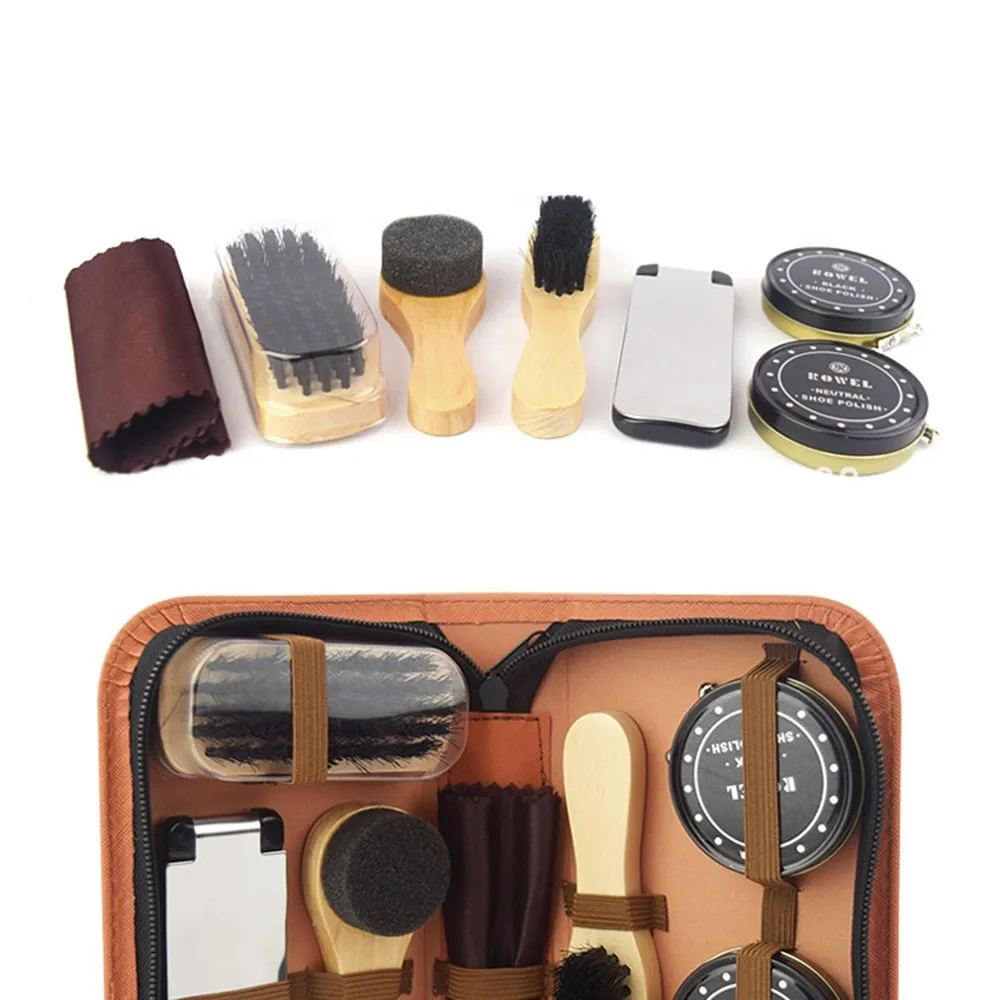 Набор для путешествий набор ухода за обувью искусственные щетки губчатая ткань с