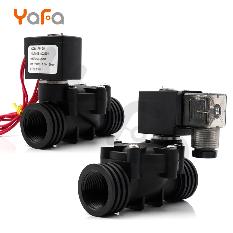 Полипропиленовый нормально закрытый электромагнитный клапан пилотного типа 2/2