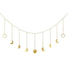 Металлическое круглое украшение в форме Солнца и Луны, настенное украшение для фотографий