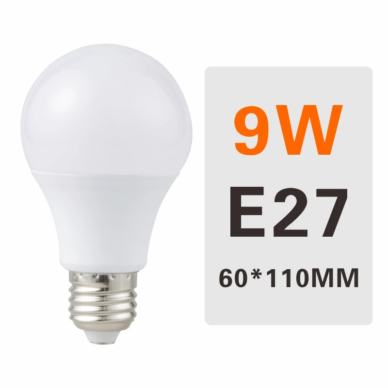 9W E27 E27 E14 LED Bulb Lamps 3W 6W 9W 12W 15W 18W 20W Lampada Ampoule Bombilla LED Light Bulb AC 220V 230V 240V Cold/Warm White - Испускаемый цвет: 9W E27
