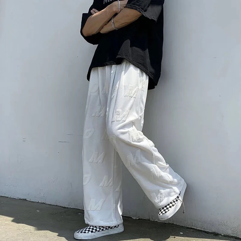 Повседневные широкие брюки для мужчин Свободные спортивные штаны Уличная одежда