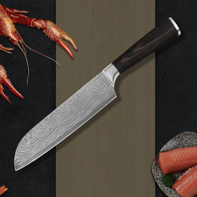 Набор ножей из нержавеющей стали Santoku 8 дюймов поварские ножи с оболочкой