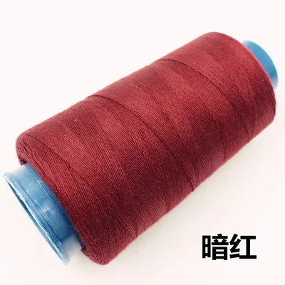 Dark red 20 S/3 высокоскоростная катушка многоцветная швейная нить 1400Y промышленная швейная нить для машины, используется: плотная ткань/Деним/джинсы/холст - Цвет: Dark red