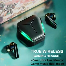 Wireless Gaming Headset TWS Bluetooth Headphones Noise Reduction Earphones Sports Earbuds Ultra Low Latency With Microphone Fone