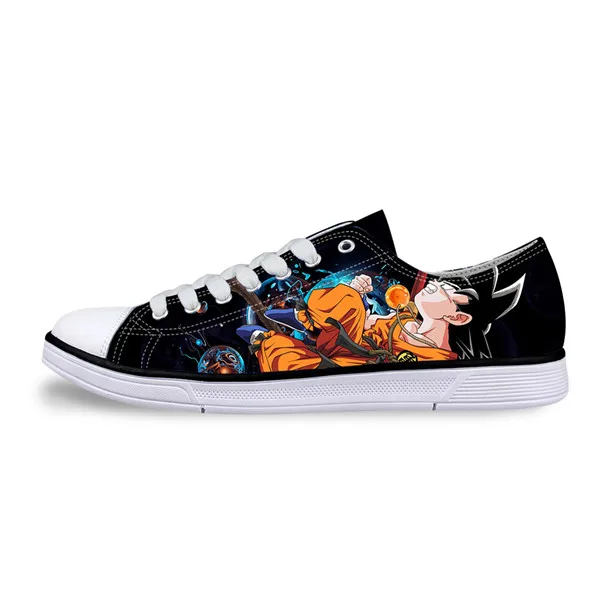 Thikin Dragon Ball/парусиновая обувь с низким берцем для мальчиков; крутые мужские кроссовки с вулканизированной подошвой; обувь для пар - Цвет: BLG7769AP
