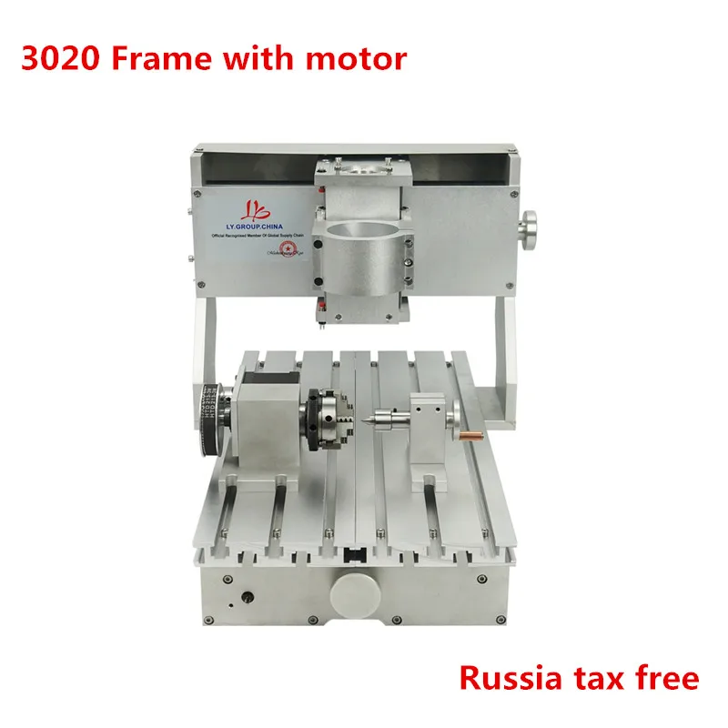 

3020 cnc frame with free table clamps 65mm spindle clamp mini cnc router frame 30*20 add 57 step motor for DIY
