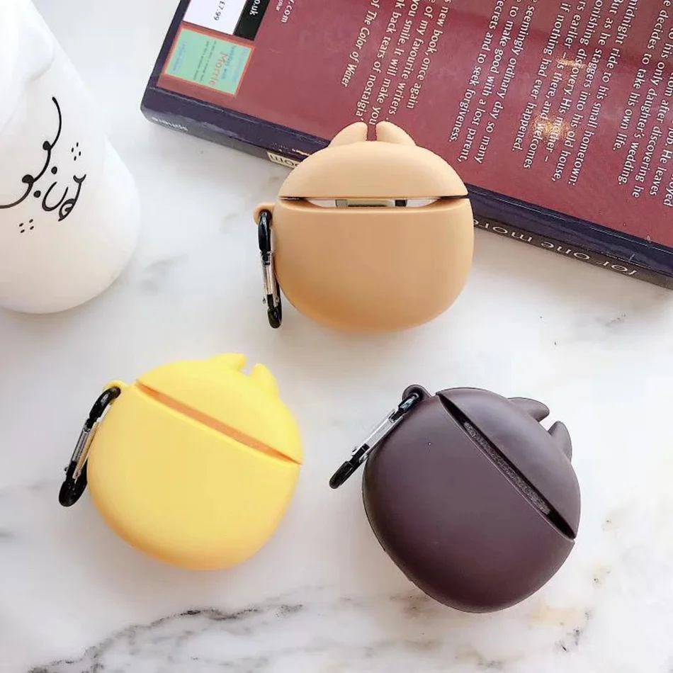 3D Силиконовый наушник чехол для Airpods чехол милый КИТ Жук чехол для Apple Air pods чехол для наушников кольцо ремень