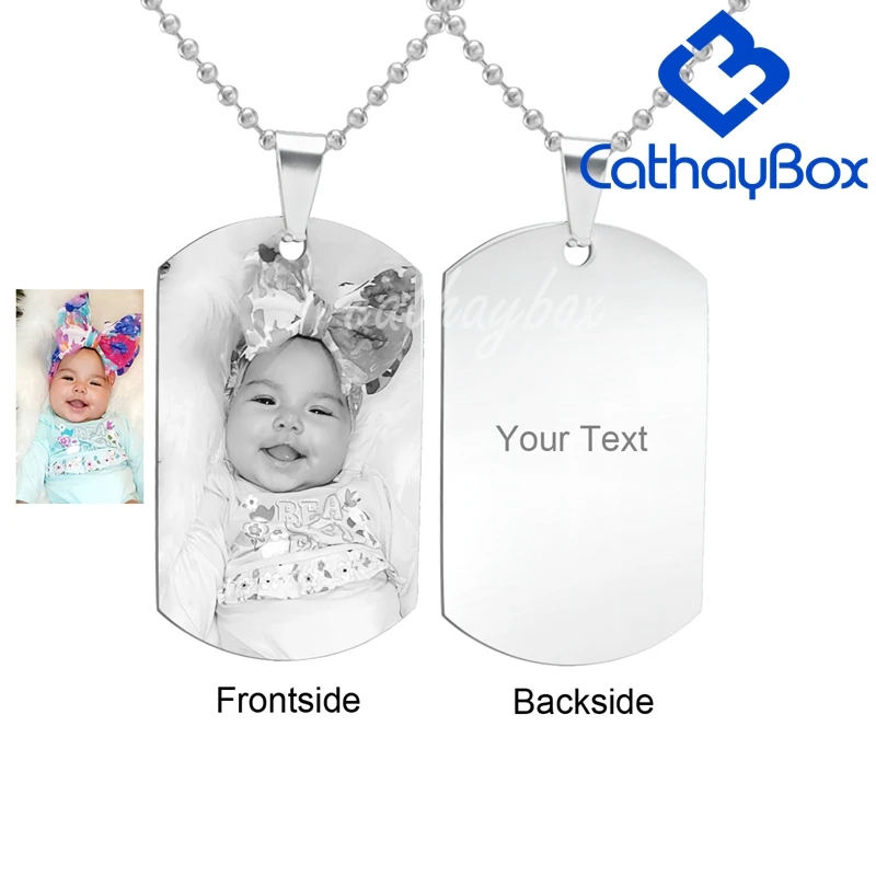 Персонализированная выгравированная фотографа Подвеска для собак Значок брелок