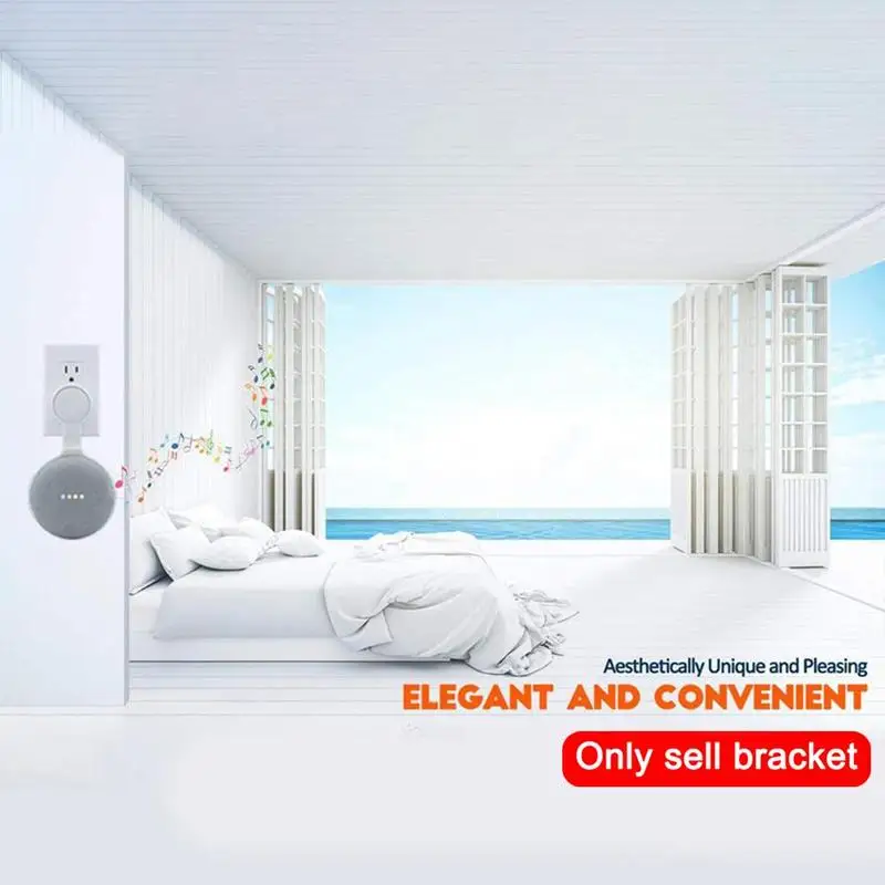 

Holder Wall Mount Stand Hanger For Goole Nest Mini Not Speaker For UK suitable plugs 2 D1N0