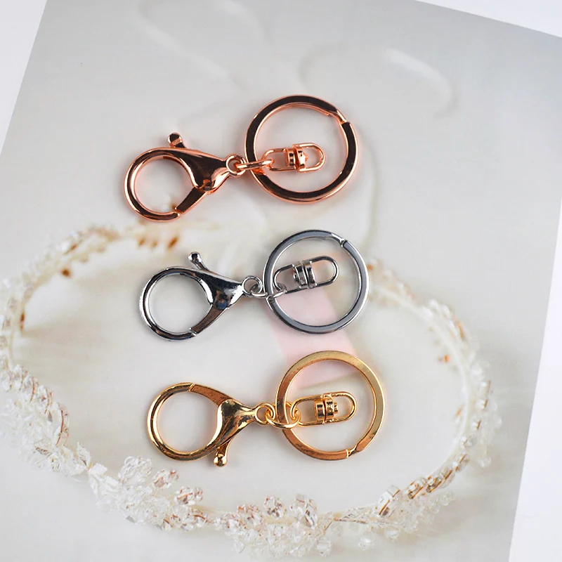 Пряжка Омар розового цвета серебристого металла брелок для ключей застежка DIY