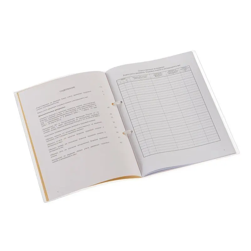 The Book of accounting for the movement labor books and liners to them 32 L stitching plobma PVC cover |