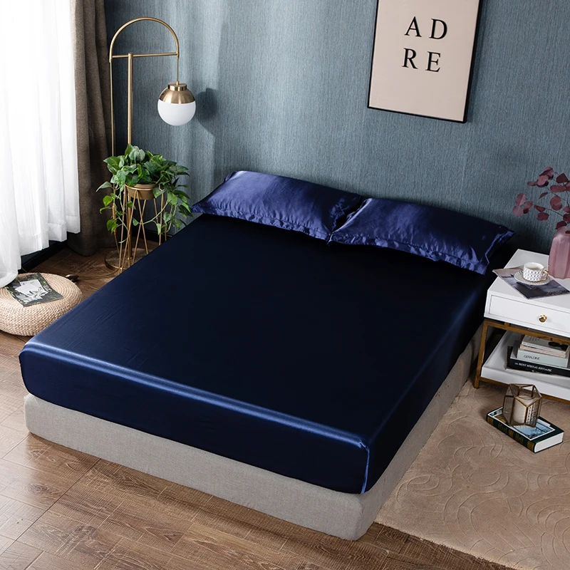 Однотонное постельное белье однотонное эластичная натяжная простыня размер Twin