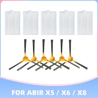 for abir x5 x6 x8 genio navi n600 robotic vacuum cleaner hepa filter 3 arm side brush replacement spare parts accessories