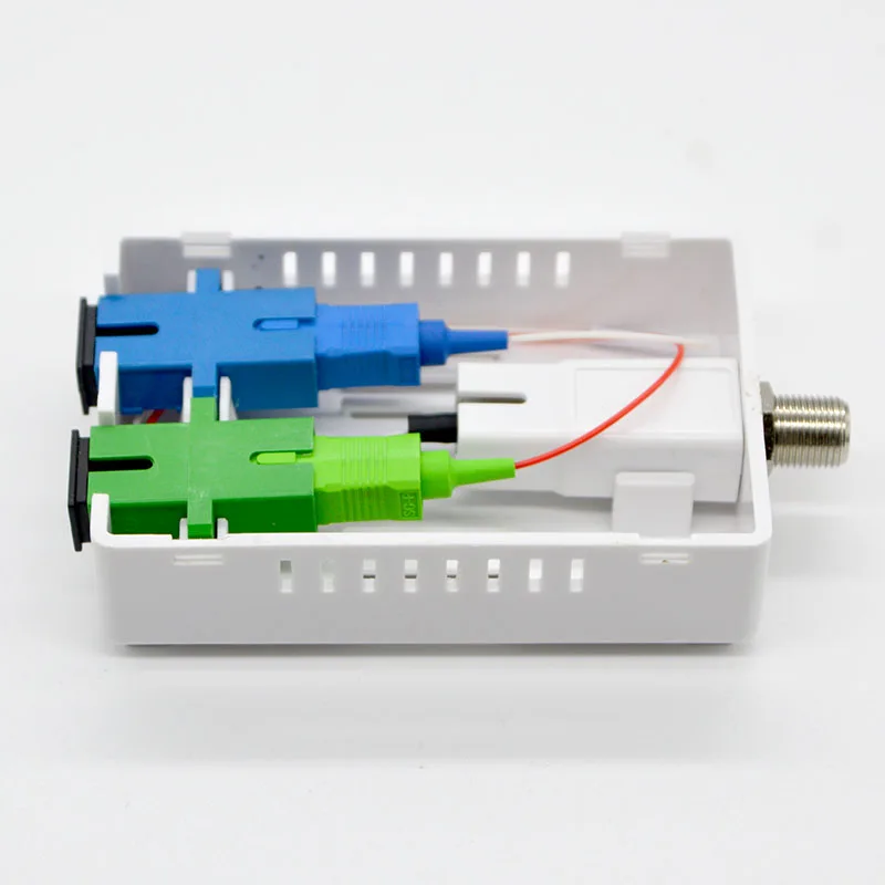 10pcs New CATV Optical Receiver FTTH Passive Optical Receiver SC/UPC APC With WDM ,Inch F Head Output Free Shipping To Brazil