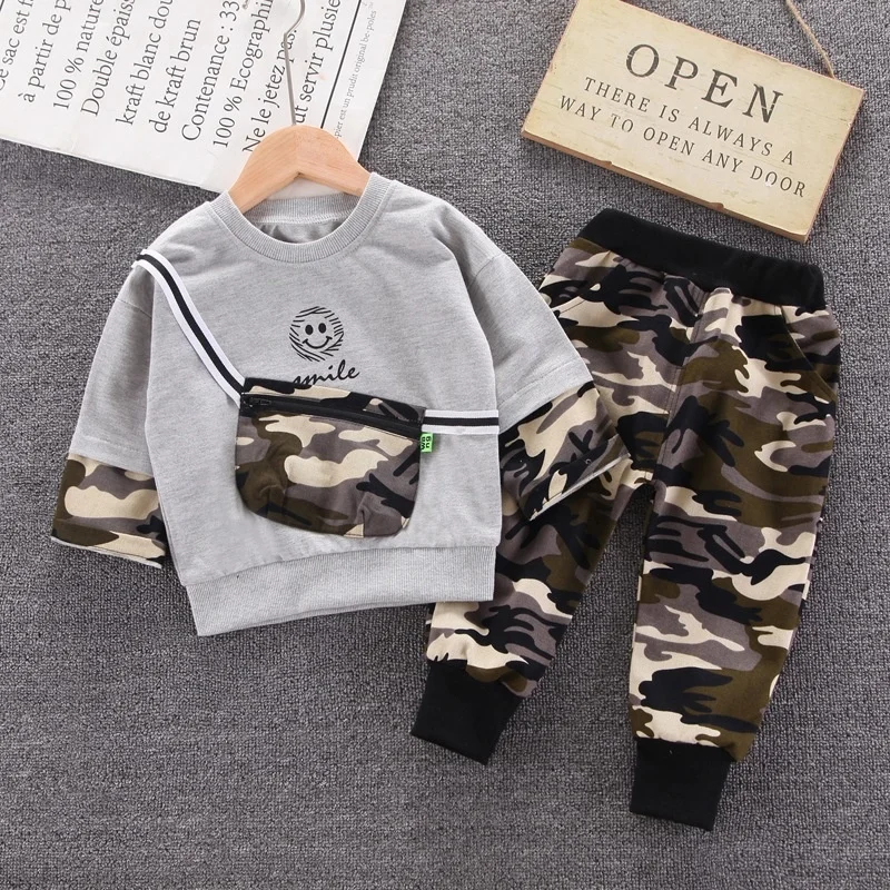 

Boys Clothes Sets Spring Autumn Children Fashion Cotton Coat Pants 2pcs Tracksuits For Baby Boy Toddler Sports Suits Outfits 5Y