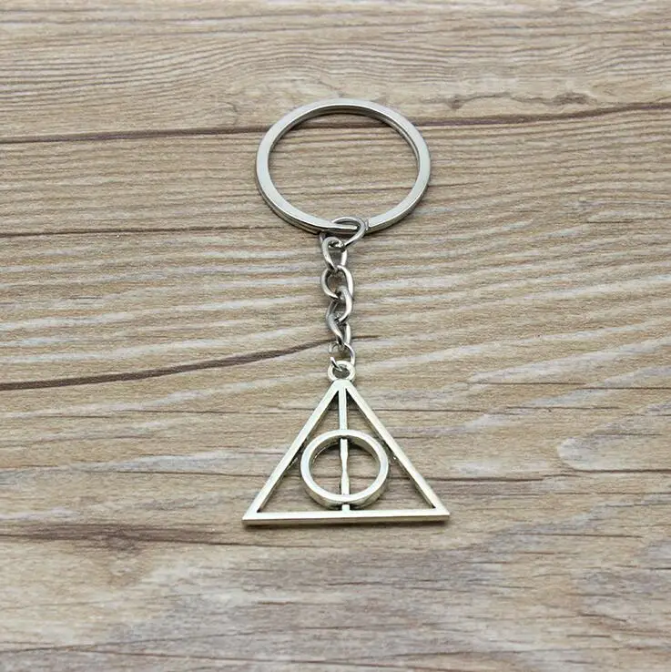 

HOT Fashion Vintage Jewelry 25mm Metal Gymnastics/Death Triangle/Spider Dance/Skeleton Pirate Key Chain Keyrings Split Rings