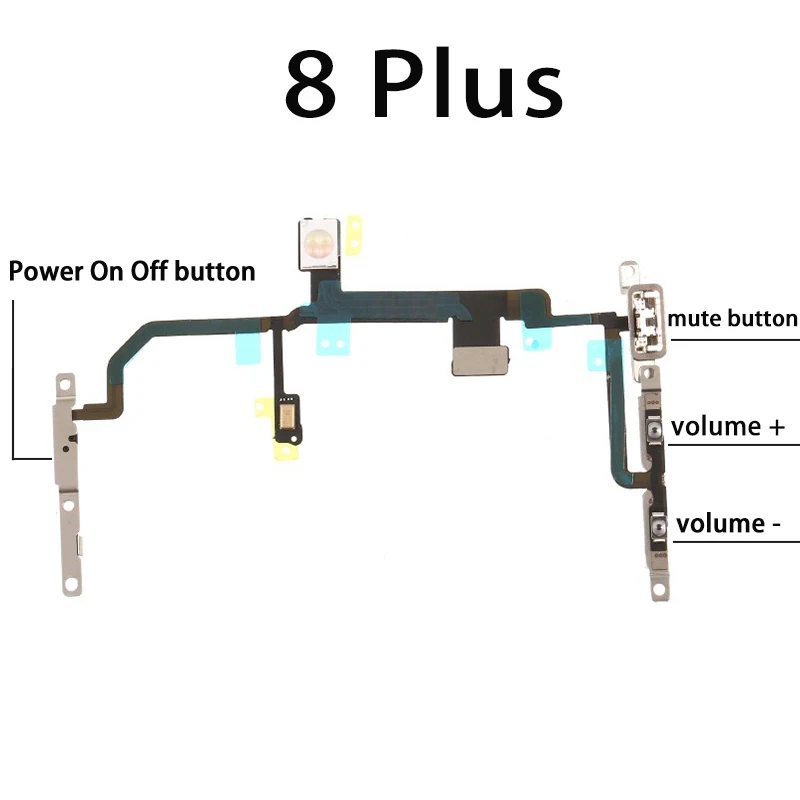 Кнопка включения и выключения громкости клавиша лента гибкий кабель для iPhone 7 8 Plus